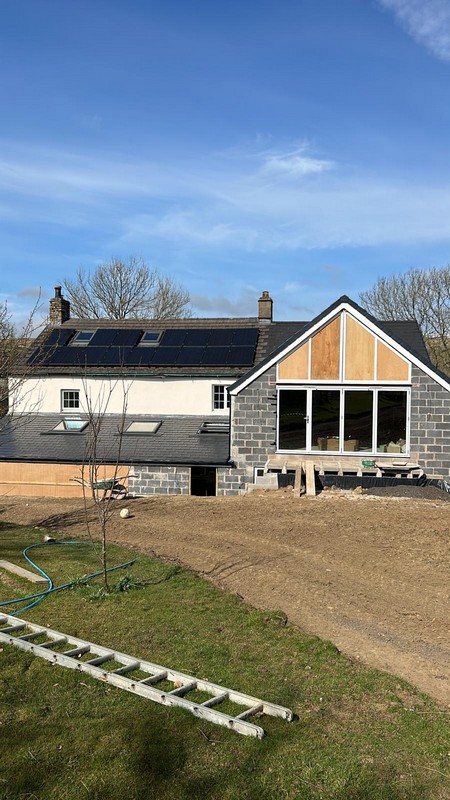 Outside taking shape at Caldbeck