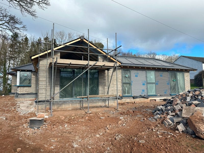 Farlam IMG_8855 800px-min Blockwork & timber frame shell, fully roofed, solar panels, windows going in
